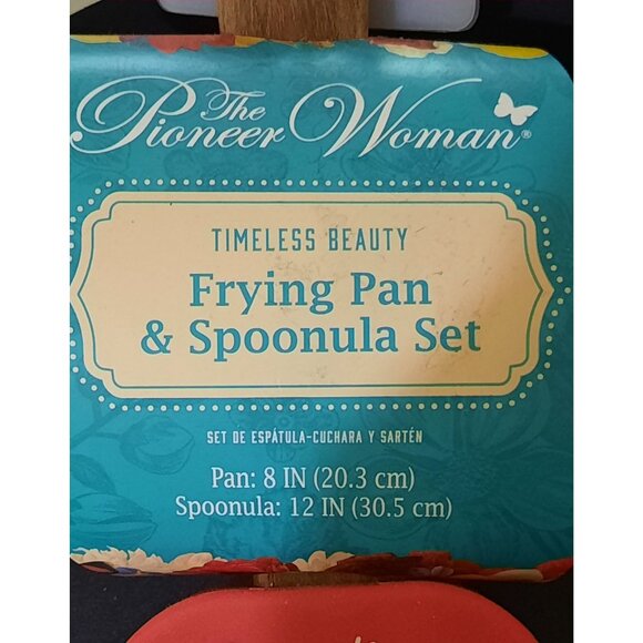 The Pioneer Woman Timeless Beauty Frying Pan & Spoonula Set 8" Pan + 12" Spoon - Picture 4 of 5